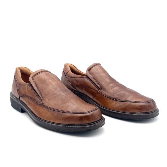 ECCO Holton Apron Toe Slip On Loafers Brown Leather Shock Point EU 48 US 14 main image 7